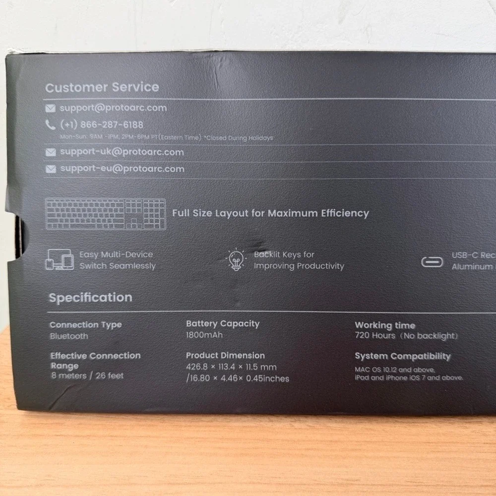 ProtoArc open size mac